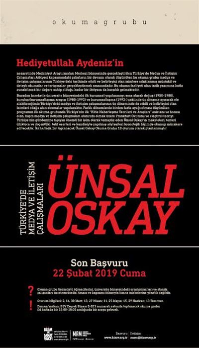 Türkiye'de Medya ve iletişim Çalışmaları: Ünsal Oskay Okuma Grubu