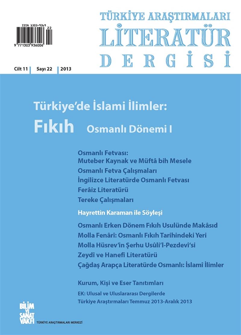 22- Türkiye'de İslami İlimler: Fıkıh - Osmanlı Dönemi I 