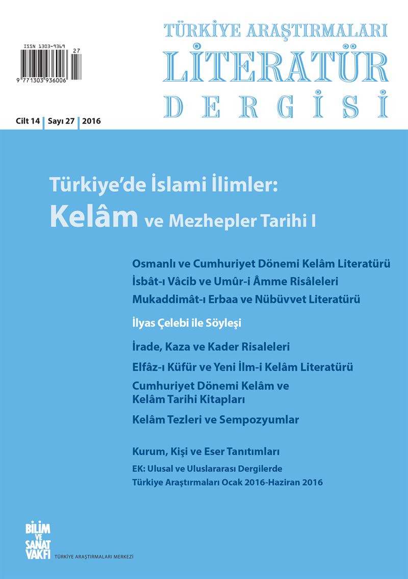 27 Türkiye'de İslami İlimler: Kelam ve Mezhepler Tarihi I